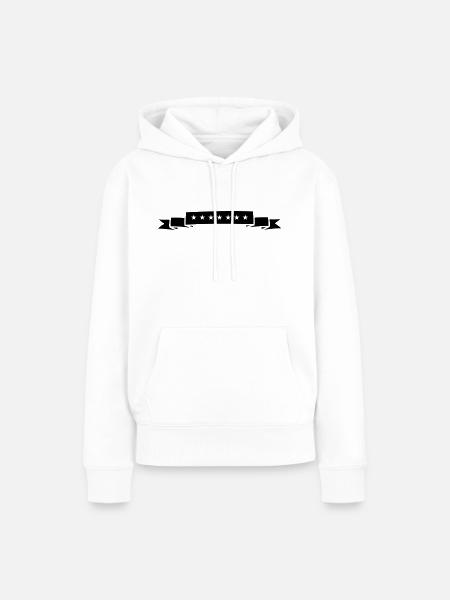 Banderole Sterne - Frauen Premium Bio Hoodie - Weiß