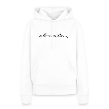 MONTAGNES Paysage Silhouette Panorama - Sweat à capuche Premium bio Femme - blanc - Devant - Julia (174cm)