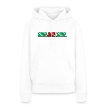 SIIIR SIIIR SIIIR SIIIR - Sweat à capuche Premium bio Femme - blanc - Devant - Julia (174cm)