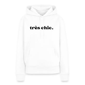 Très chic - Sweat à capuche Premium bio Femme - blanc - Devant - Julia (174cm)