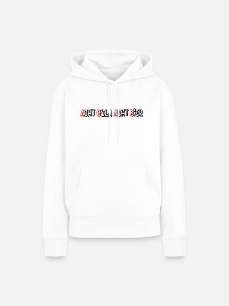 AchtColaAchtBier - Frauen Premium Bio Hoodie - Weiß