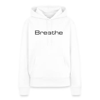 Atme - Breathe - Frauen Premium Bio Hoodie - Weiß - Vorne - Julia (174cm)