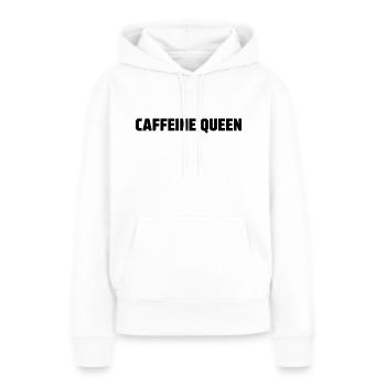 Reine de la caféine - Sweat à capuche Premium bio Femme - blanc - Devant - Julia (174cm)