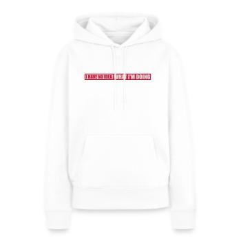 Aucune idée - Sweat à capuche Premium bio Femme - blanc - Devant - Julia (174cm)