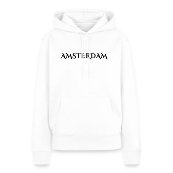 Amsterdam - Sweat à capuche Premium bio Femme - blanc - Devant - Julia (174cm)