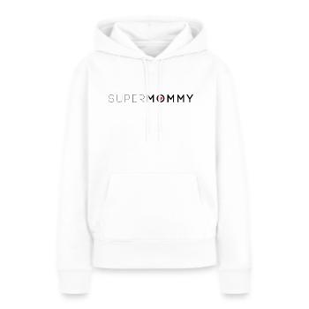 SuperMommy Mama T-shirt - Sweat à capuche Premium bio Femme - blanc - Devant - Julia (174cm)