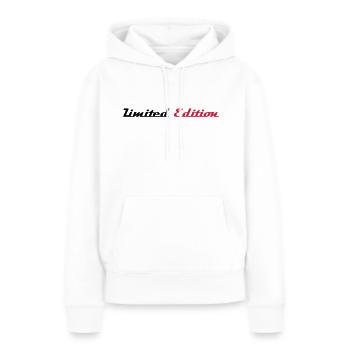 LIMITED EDITION - Sweat à capuche Premium bio Femme - blanc - Devant - Julia (174cm)