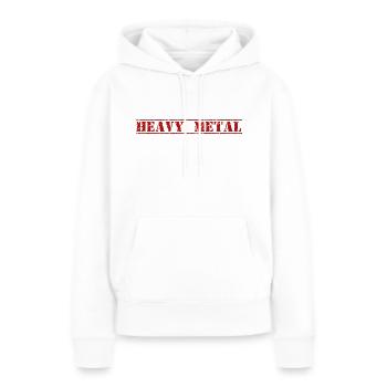 HEAVY METAL - Sweat à capuche Premium bio Femme - blanc - Devant - Julia (174cm)