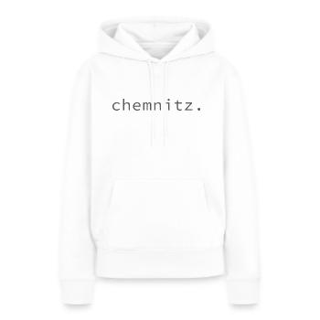 chemnitz. - Frauen Premium Bio Hoodie - Weiß - Vorne - Julia (174cm)