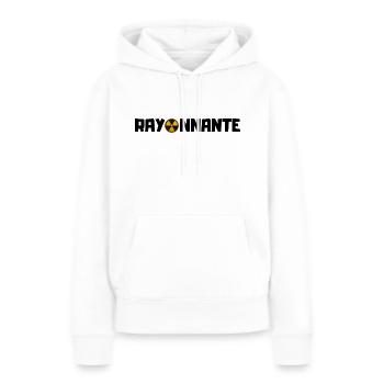 rayonnante - cadeau manip radio original - Sweat à capuche Premium bio Femme - blanc - Devant - Julia (174cm)