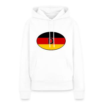 L’autocollant Allemagne - Sweat à capuche Premium bio Femme - blanc - Devant - Julia (174cm)