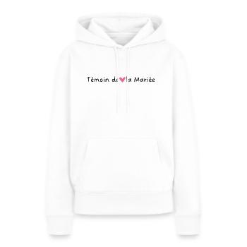 Brautzeuge Rosa Herz - Frauen Premium Bio Hoodie - Weiß - Vorne - Julia (174cm)