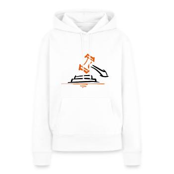 Richterhammer, Court Gavel - Frauen Premium Bio Hoodie - Weiß - Vorne - Julia (174cm)