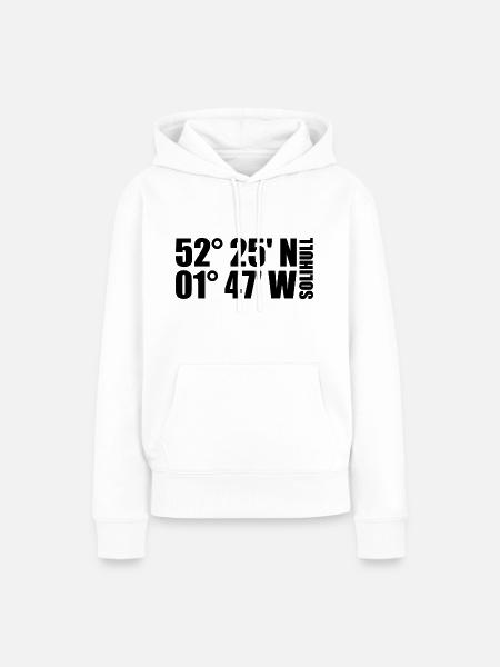 Solihull Koordinaten - Frauen Premium Bio Hoodie - Weiß
