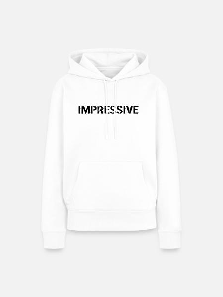 Impressive black - Frauen Premium Bio Hoodie - Weiß