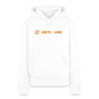 Logo Bizeps Bude - Frauen Premium Bio Hoodie - Weiß - Vorne - Julia (174cm)