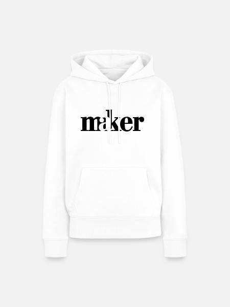 maker - Frauen Premium Bio Hoodie - Weiß