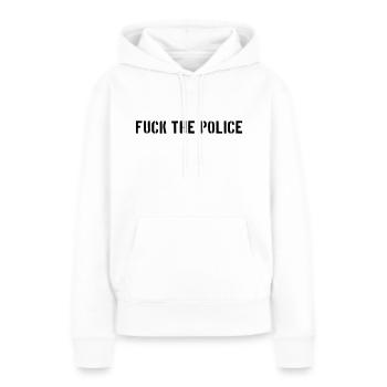 fuck the police flic - Sweat à capuche Premium bio Femme - blanc - Devant - Julia (174cm)