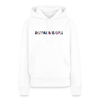 Drapeau Royaume-Uni - Sweat à capuche Premium bio Femme - blanc - Devant - Julia (174cm)