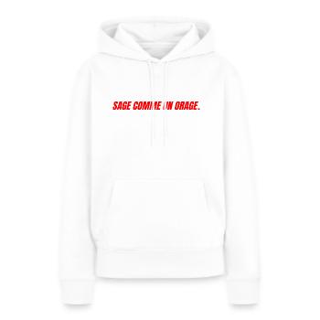 sage comme un orage - Sweat à capuche Premium bio Femme - blanc - Devant - Julia (174cm)