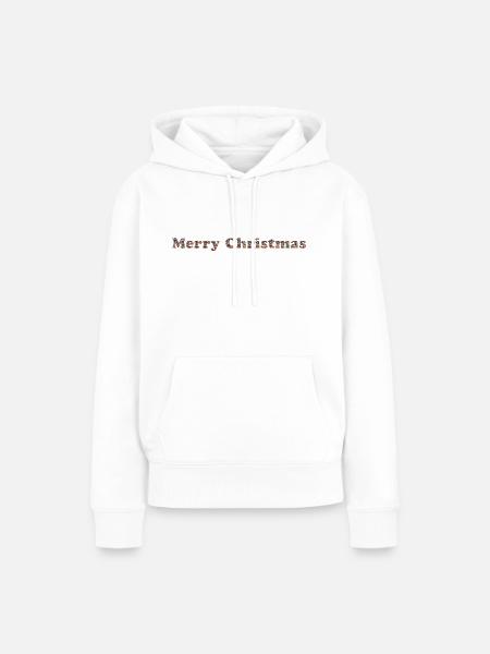 Merry Christmas - Frauen Premium Bio Hoodie - Weiß