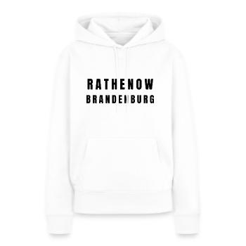 Rathenow, Brandebourg - Sweat à capuche Premium bio Femme - blanc - Devant - Julia (174cm)