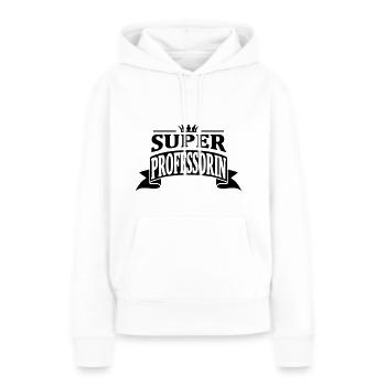 super professorin - Frauen Premium Bio Hoodie - Weiß - Vorne - Julia (174cm)