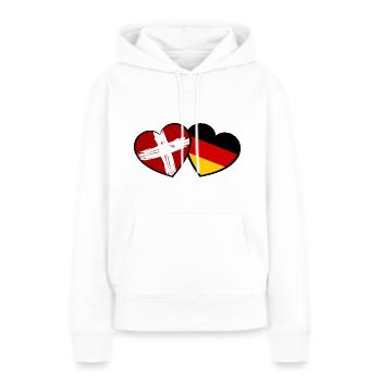 Suisse Allemand Amour - Sweat à capuche Premium bio Femme - blanc - Devant - Julia (174cm)
