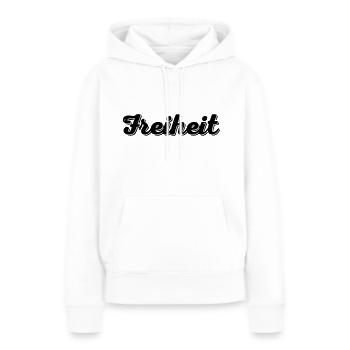 Freiheit - Frauen Premium Bio Hoodie - Weiß - Vorne - Julia (174cm)