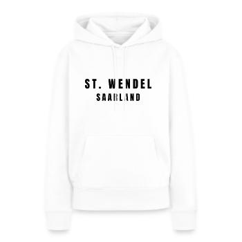 St. Wendel, Sarre - Sweat à capuche Premium bio Femme - blanc - Devant - Julia (174cm)