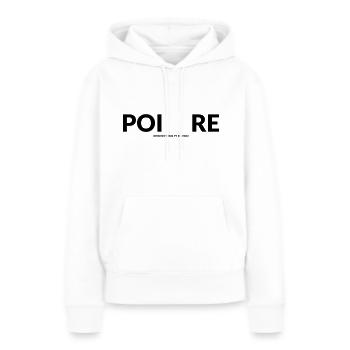 Couper la Poire en Deux - Sweat à capuche Premium bio Femme - blanc - Devant - Julia (174cm)