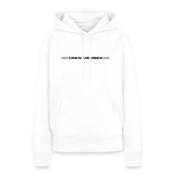 Crew Mitglied - Frauen Premium Bio Hoodie - Weiß - Vorne - Julia (174cm)