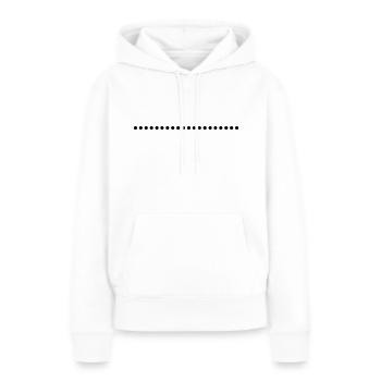 Gepunkteter Unterstrich zum selbst gestalten - Frauen Premium Bio Hoodie - Weiß - Vorne - Julia (174cm)