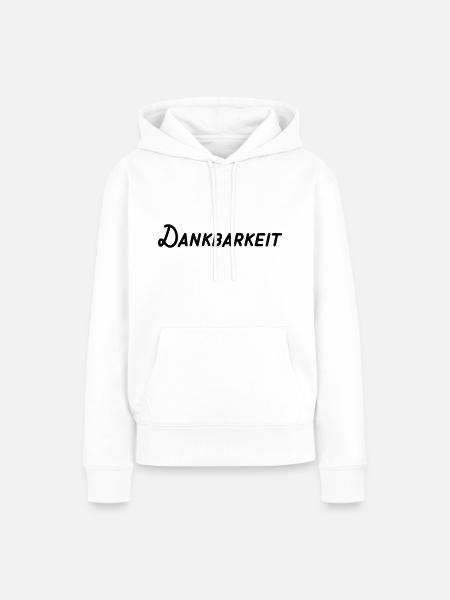 Dankbarkeit - Frauen Premium Bio Hoodie - Weiß