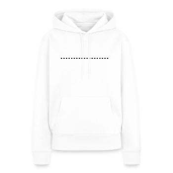dashed_line_1c - Frauen Premium Bio Hoodie - Weiß - Vorne - Julia (174cm)