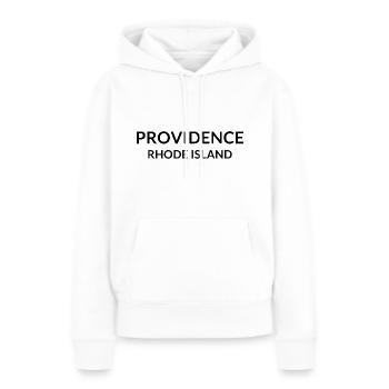 Providence, Rhode Island, États-Unis - Sweat à capuche Premium bio Femme - blanc - Devant - Julia (174cm)