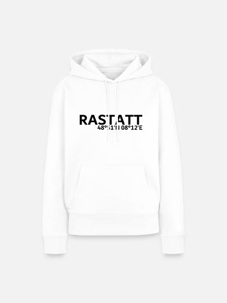 Rastatt Koordinaten - Frauen Premium Bio Hoodie - Weiß