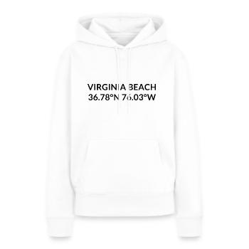 Virginia Beach Virginia USA Koordinaten - Frauen Premium Bio Hoodie - Weiß - Vorne - Julia (174cm)