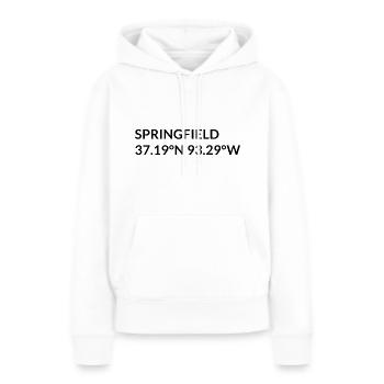 Springfield Missouri USA Koordinaten - Frauen Premium Bio Hoodie - Weiß - Vorne - Julia (174cm)