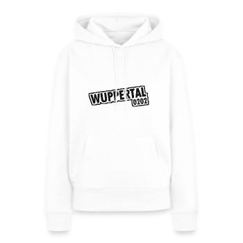 Wuppertal 0202 Vorwahl - Frauen Premium Bio Hoodie - Weiß - Vorne - Julia (174cm)