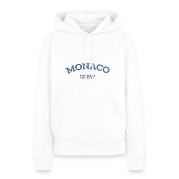 Monaco Crew - Monte Carlo - Mittelmeer - Frauen Premium Bio Hoodie - Weiß - Vorne - Julia (174cm)