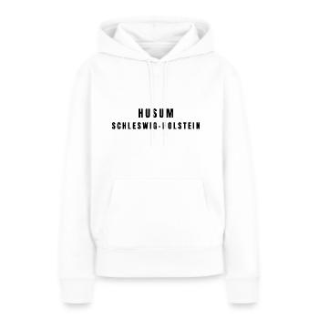 Husum Schleswig-Holstein - Sweat à capuche Premium bio Femme - blanc - Devant - Julia (174cm)