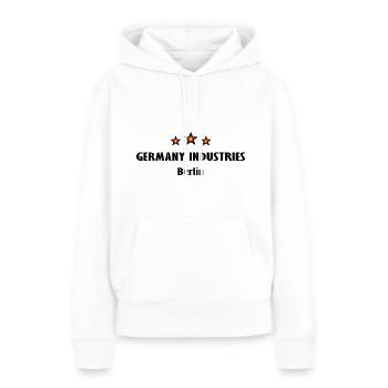 Berlin Industrie Allemagne - Sweat à capuche Premium bio Femme - blanc - Devant - Julia (174cm)