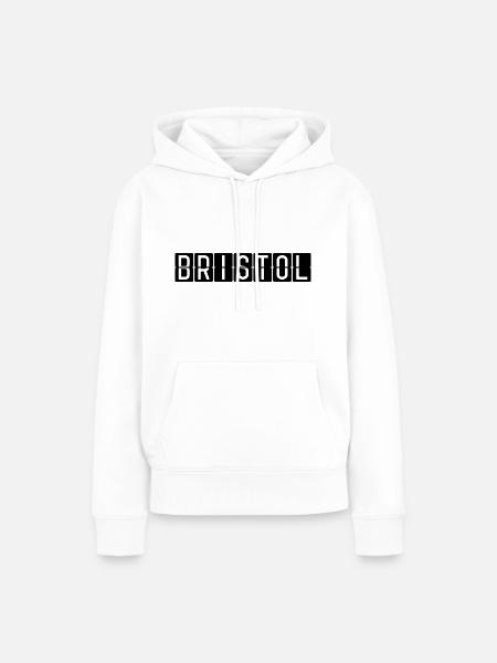 Bristol Flughafentafel - Frauen Premium Bio Hoodie - Weiß