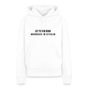 Attendorn, Rhénanie-du-Nord-Westphalie - Sweat à capuche Premium bio Femme - blanc - Devant - Julia (174cm)