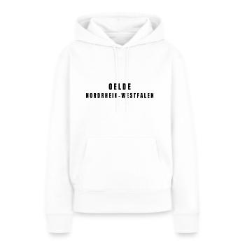 Oelde, Rhénanie-du-Nord-Westphalie - Sweat à capuche Premium bio Femme - blanc - Devant - Julia (174cm)