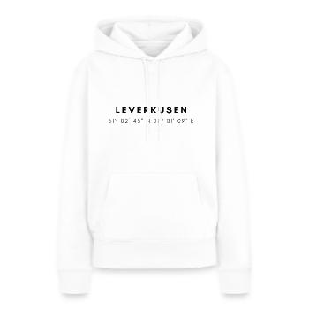 Coordonnées Leverkusen - Sweat à capuche Premium bio Femme - blanc - Devant - Julia (174cm)