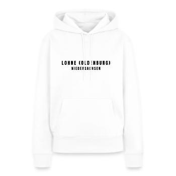 Lohne (Oldenburg) Niedersachsen - Frauen Premium Bio Hoodie - Weiß - Vorne - Julia (174cm)
