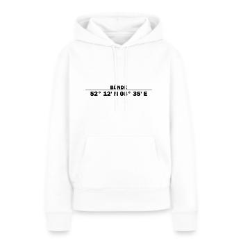 Coordonnées Frets - Sweat à capuche Premium bio Femme - blanc - Devant - Julia (174cm)