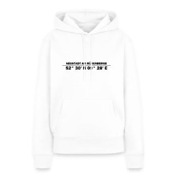 Coordonnées de Neustadt am Rübenberge - Sweat à capuche Premium bio Femme - blanc - Devant - Julia (174cm)